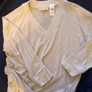 Very soft grey sweater, tunic length